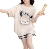 Korean pajama women's short-sleeved summer thin and sweet new plus-size summer two-piece set summer home wear Item Picture